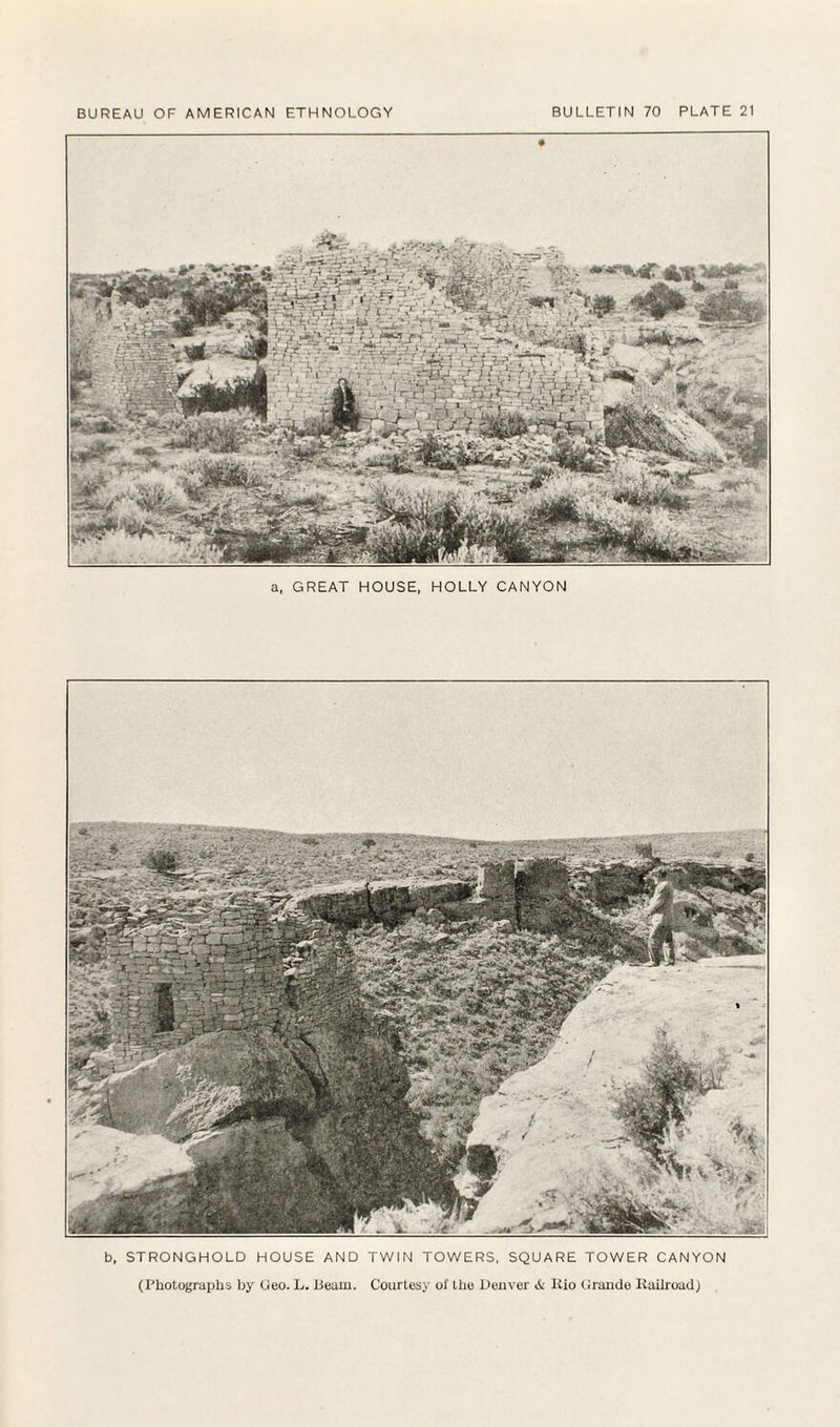 a, GREAT HOUSE, HOLLY CANYON b, STRONGHOLD HOUSE AND TWIN TOWERS, SQUARE TOWER CANYON