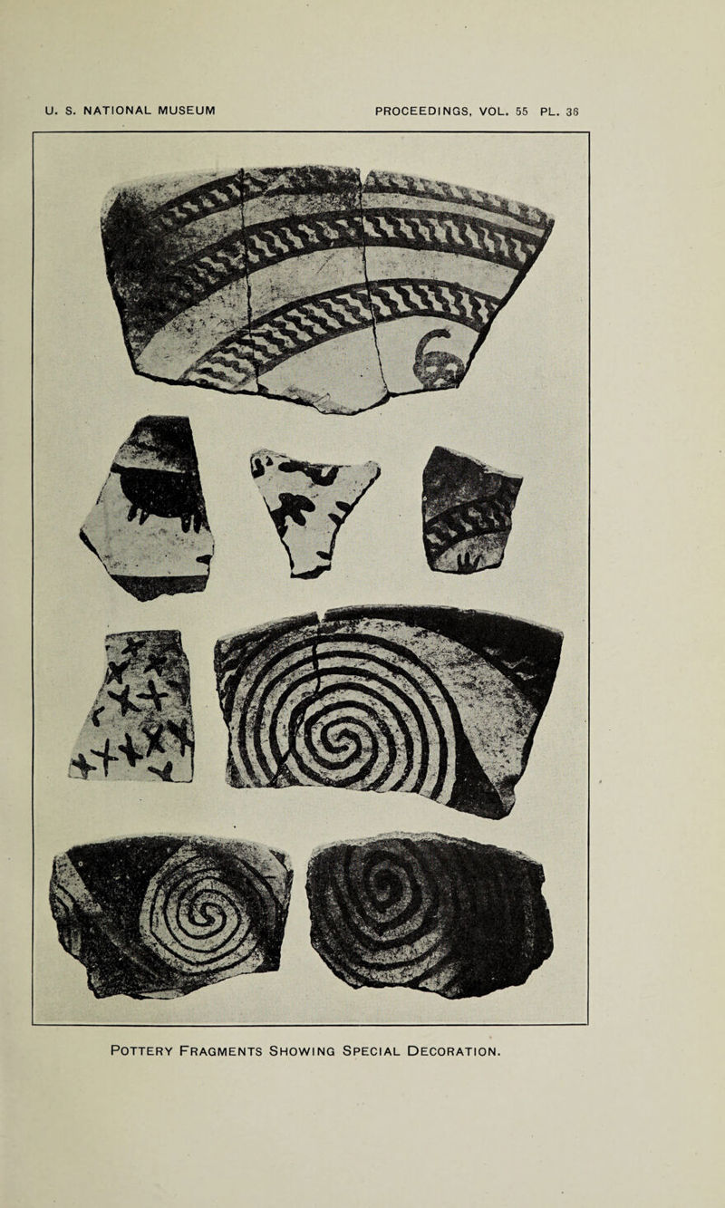 Pottery Fragments Showing Special Decoration.