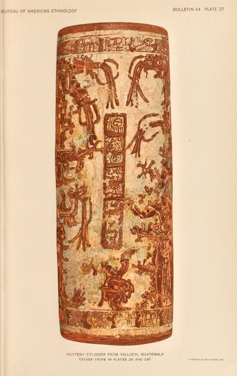 POTTERY CYLINDER FROM YALLOCH, GUATEMALA