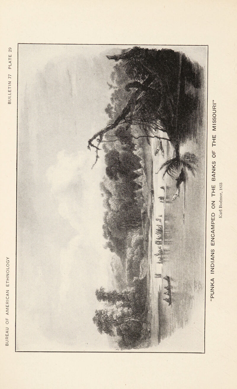 PUNKA INDIANS ENCAMPED ON THE BANKS OF THE MISSOURI Karl Bodmer, 1833