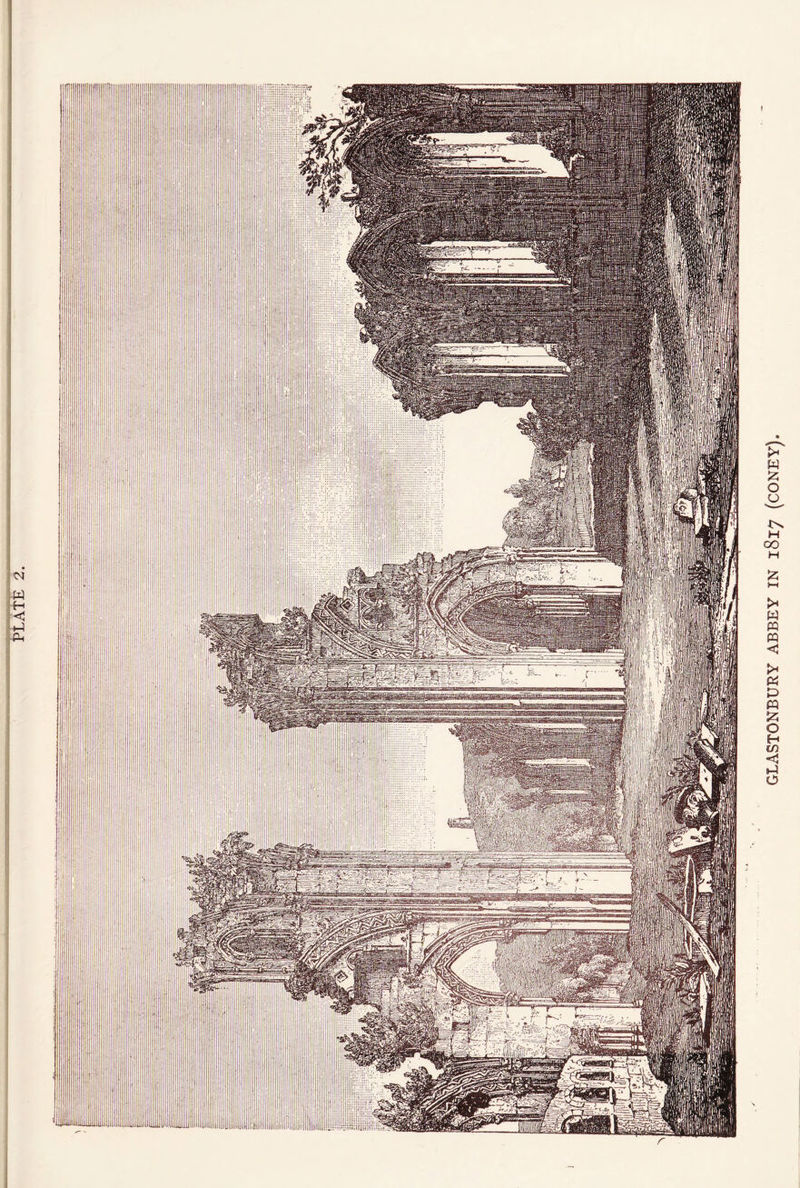 PLATE 2. GLASTONBURY ABBEY IN 1817 (CONEY).