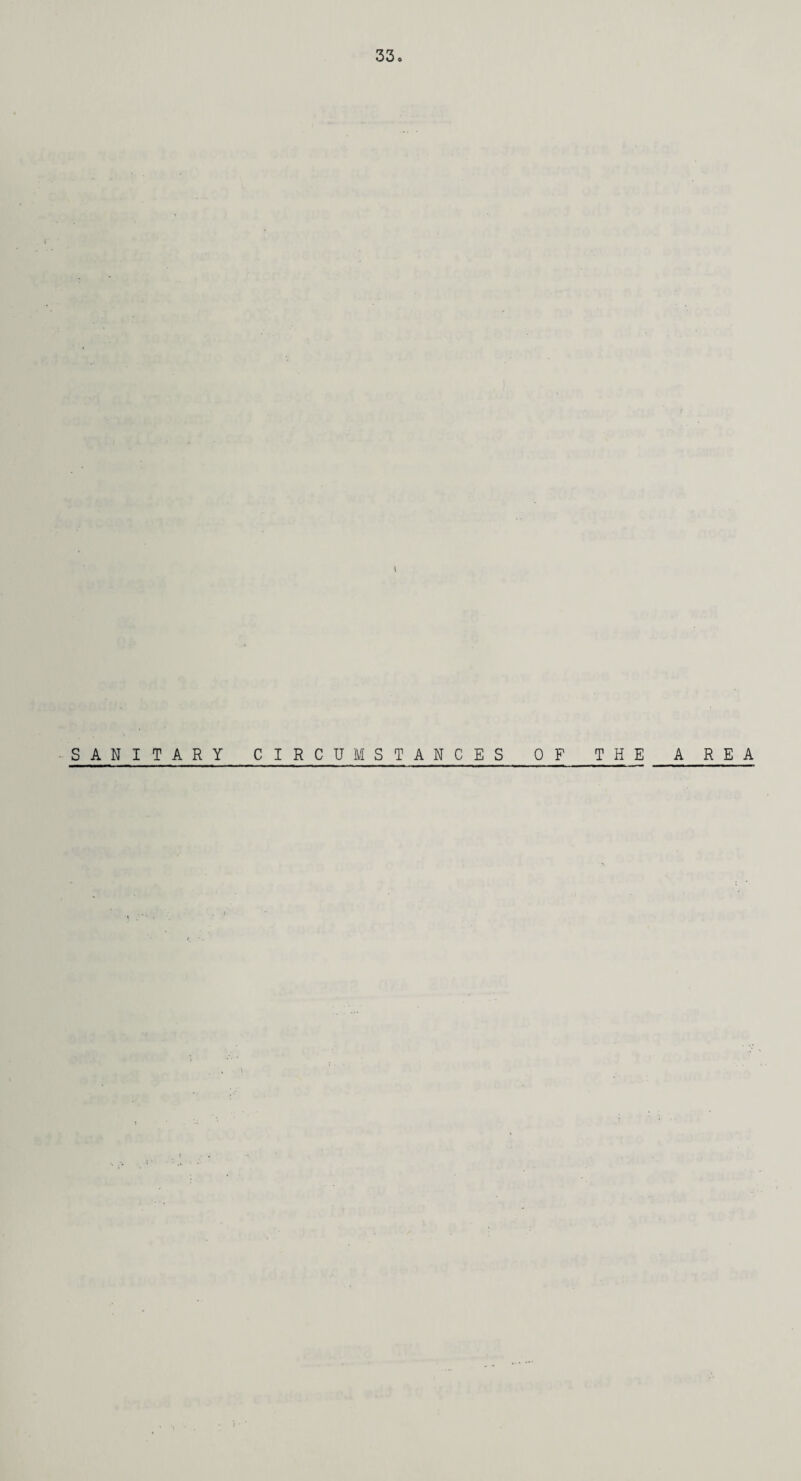 SANITARY CIRCUMSTANCES OF THE AREA