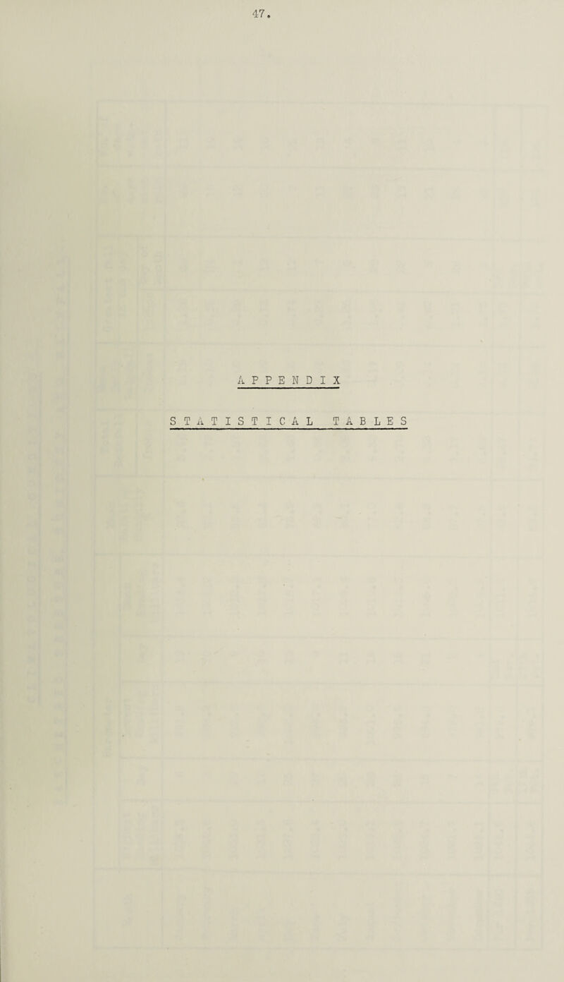 APPENDIX STATISTICAL TABLES