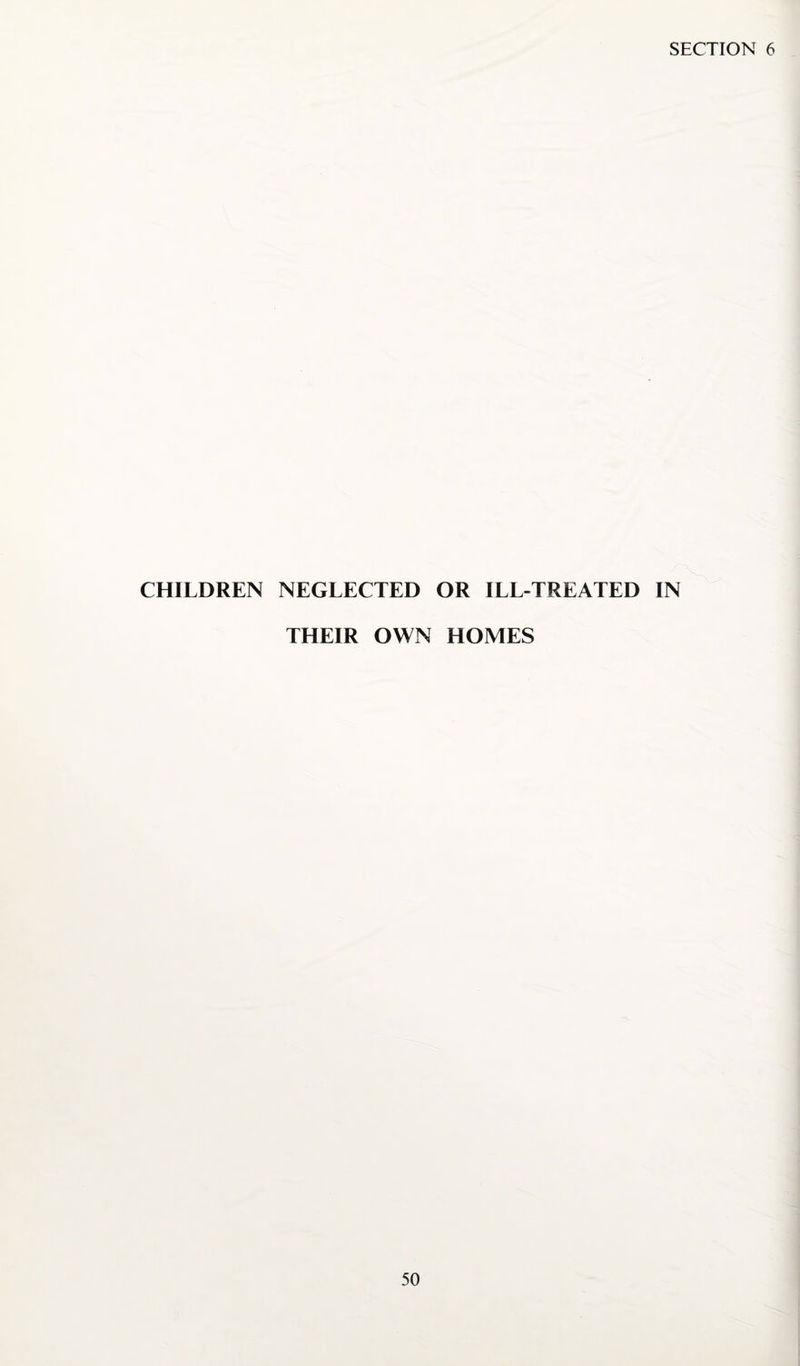 CHILDREN NEGLECTED OR ILL-TREATED IN THEIR OWN HOMES