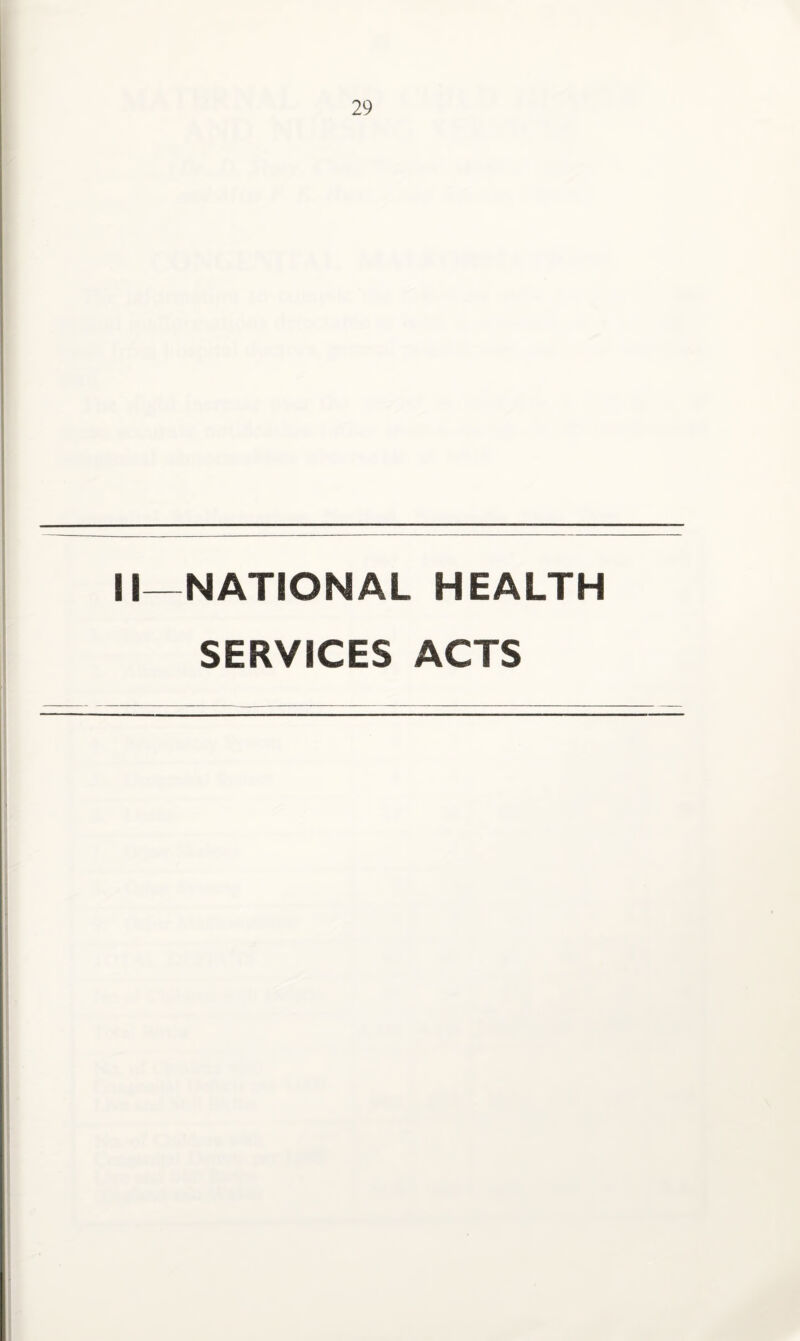 11—NATIONAL HEALTH SERVICES ACTS