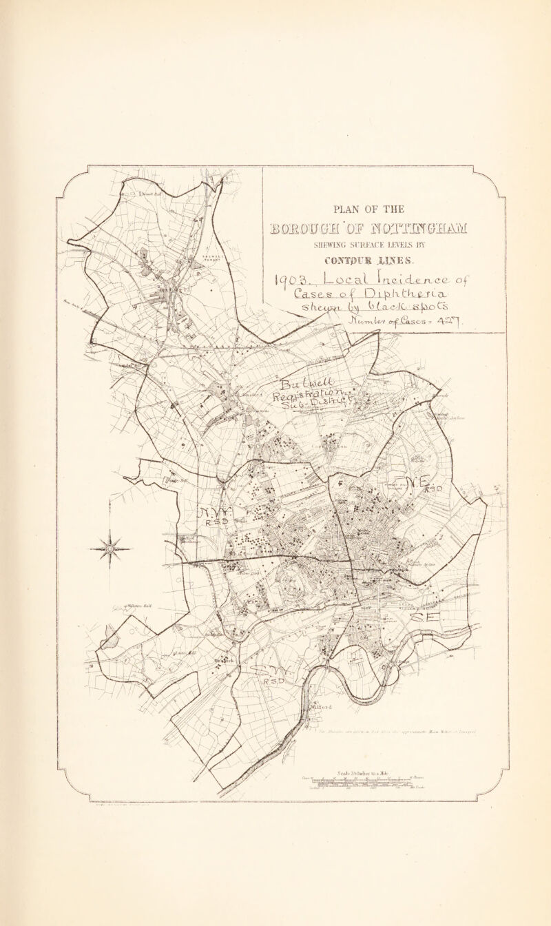 PLAN OF THE mmmm 01 jxowmtmm SHEWING SURFACE LEVELS BY (WFjOITR .LINES, i Q OB. I—OCa i 1 n e t d ,e n. cc, o-f Ca.sp.?? of D i jDlx['k..^_fcaL S he^tn^L Em b Ecuc^,G..a.|iAO ts ■A2F7. Li/m. Lcai' ■.-Ixvln/tt r« l/Vri .Seal)- Hv3inches to « .Mile « n„„
