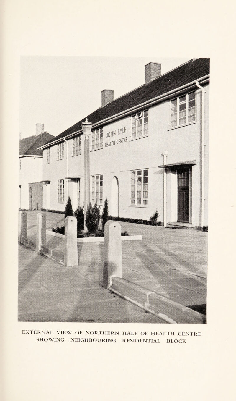 EXTERNAL VIEW OF NORTHERN HALF OF HEALTH CENTRE SHOWING NEIGHBOURING RESIDENTIAL BLOCK