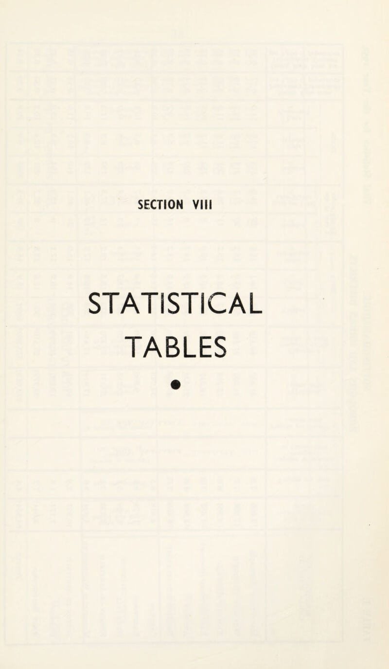 STATISTICAL TABLES