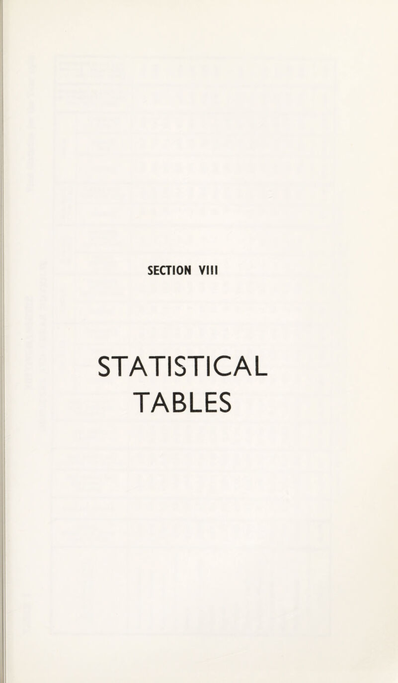 STATISTICAL TABLES