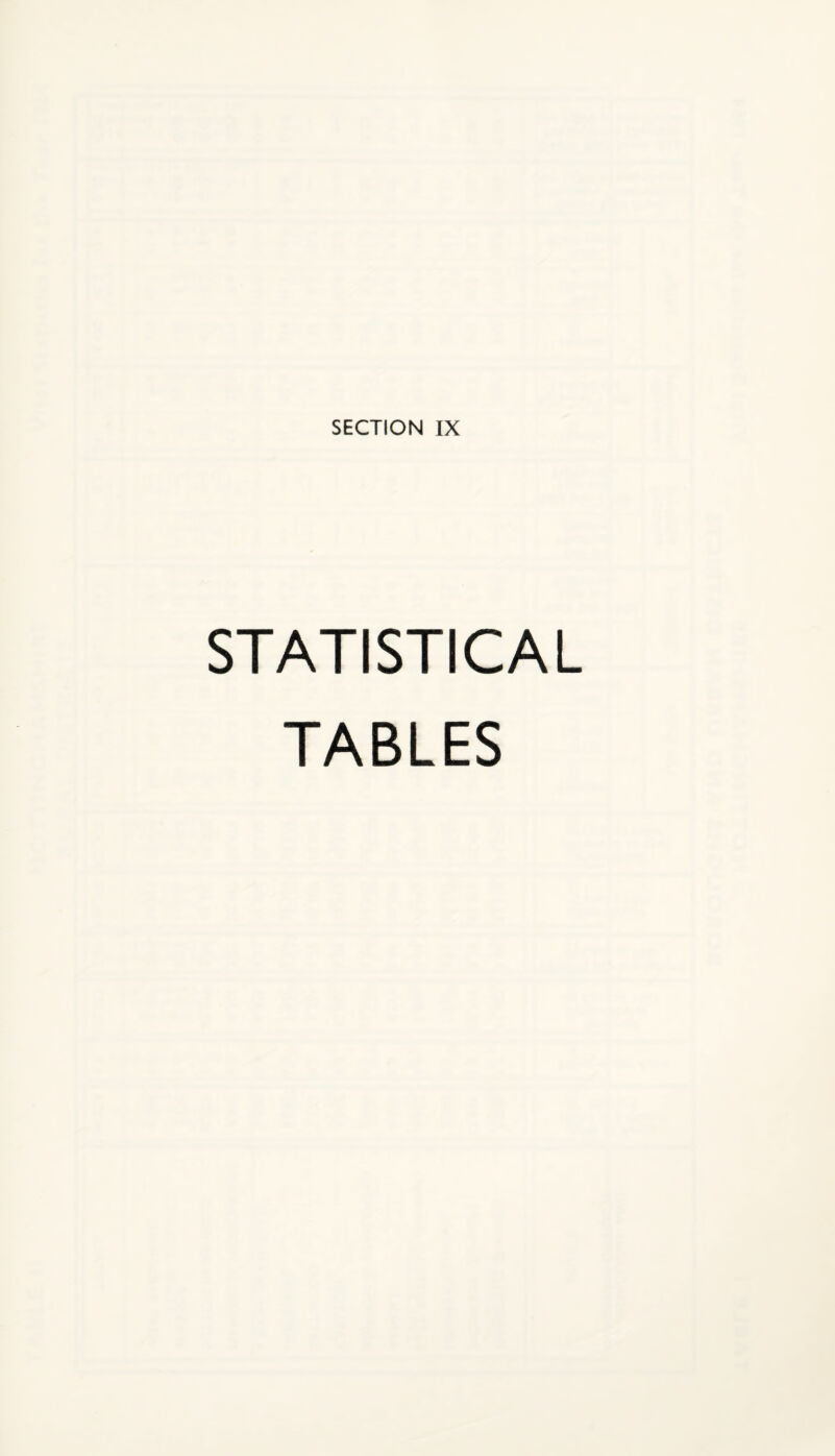 STATISTICAL TABLES