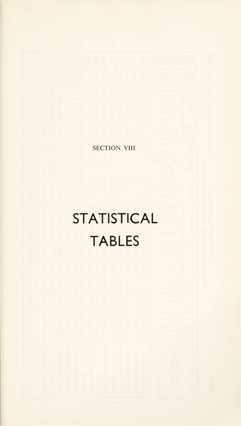 STATISTICAL TABLES