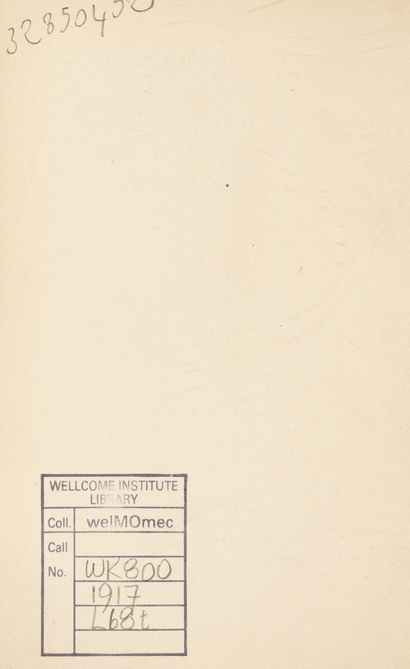 WELLCOME INSTITUTE up' <\ry ColS. welMOmec Cal! Mo. UJK80O \Q\1 L bn t.