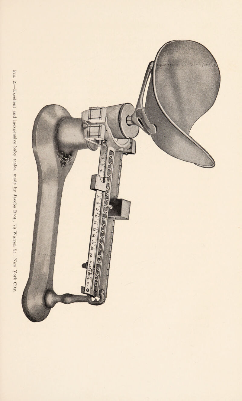 Fig. 2.—Excellent and inexpensive baby scales, made by Jacobs Bros., 78 Warren St., New York City.