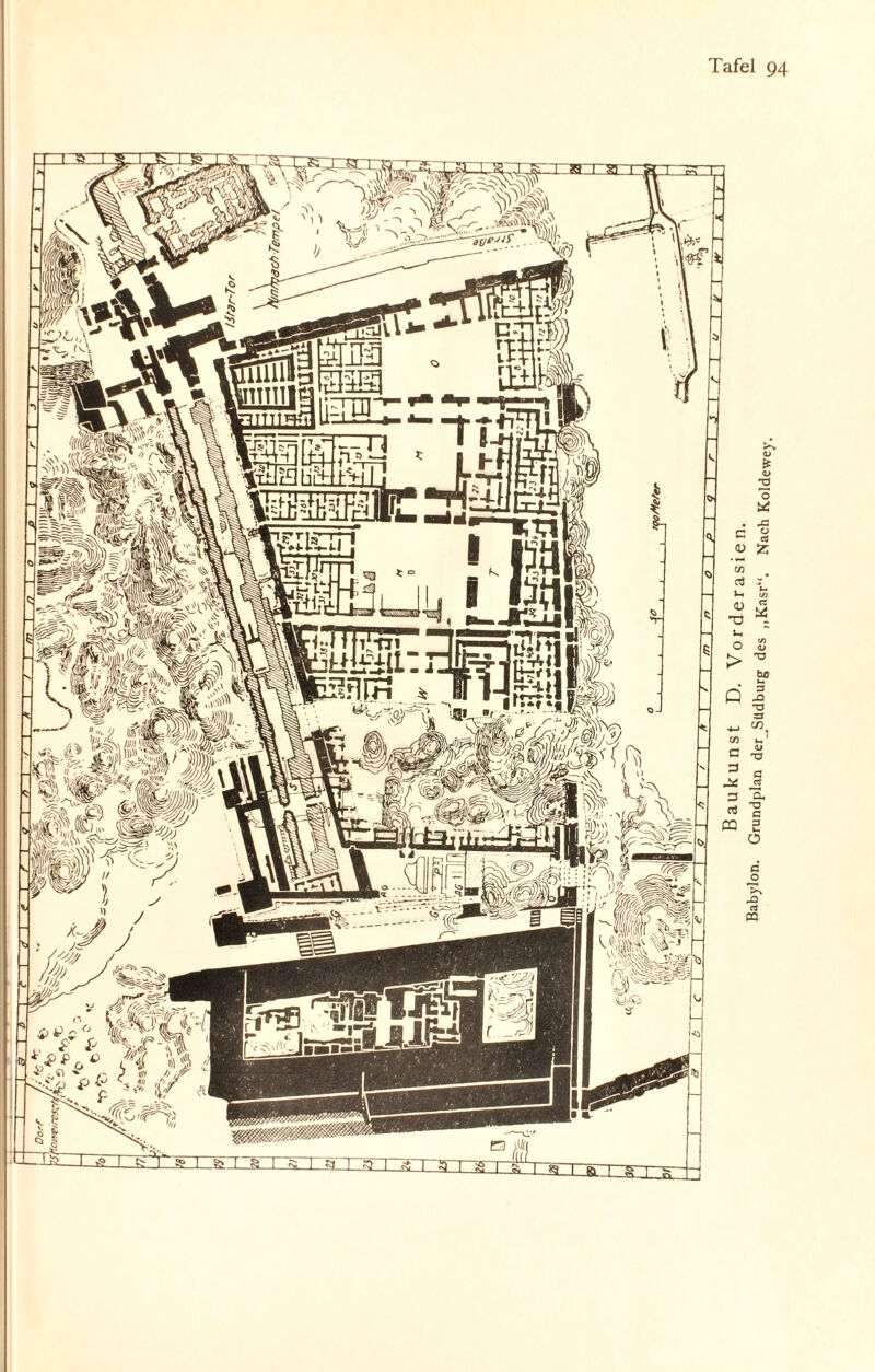 Baukunst D. Vorderasien. Babylon. Grundplan der Südburg des „Kasr“. Nach Koldewey.