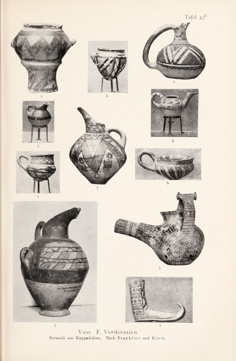 Vase F. Vorderasien Keramik aus Kappadokien. Nach Frankfort und Körte.