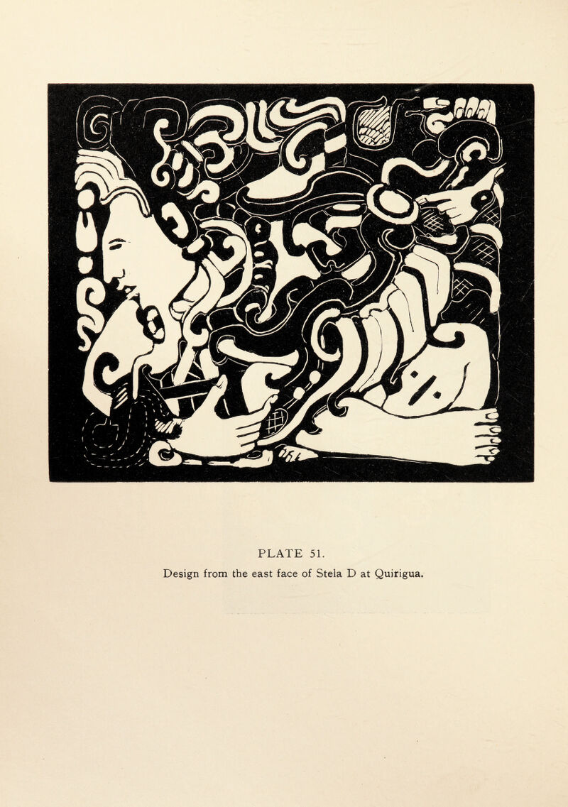 Design from the east face of Stela D at Quirigua.