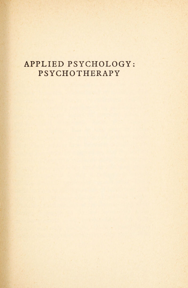 PSYCHOTHERAPY