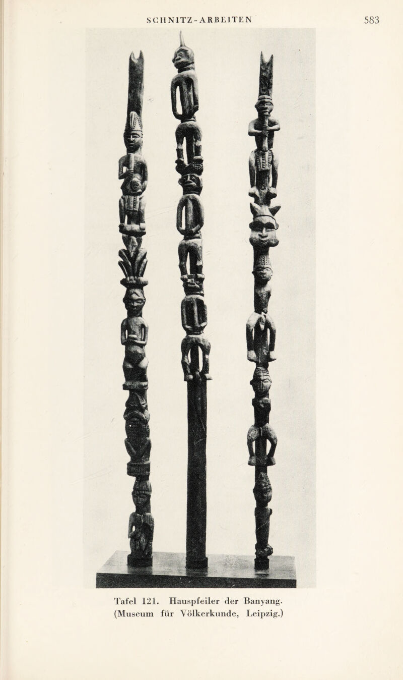 Tafel 121. Hauspfeiler der Banyang. (Museum für Völkerkunde, Leipzig.)