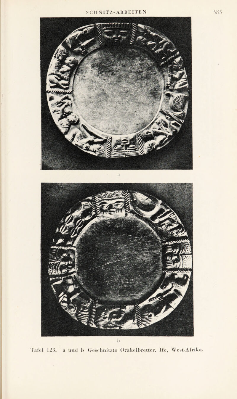 Fa fei 123. a und 1> Geschnitzte Orakelbretter. Tfe, West-Airika