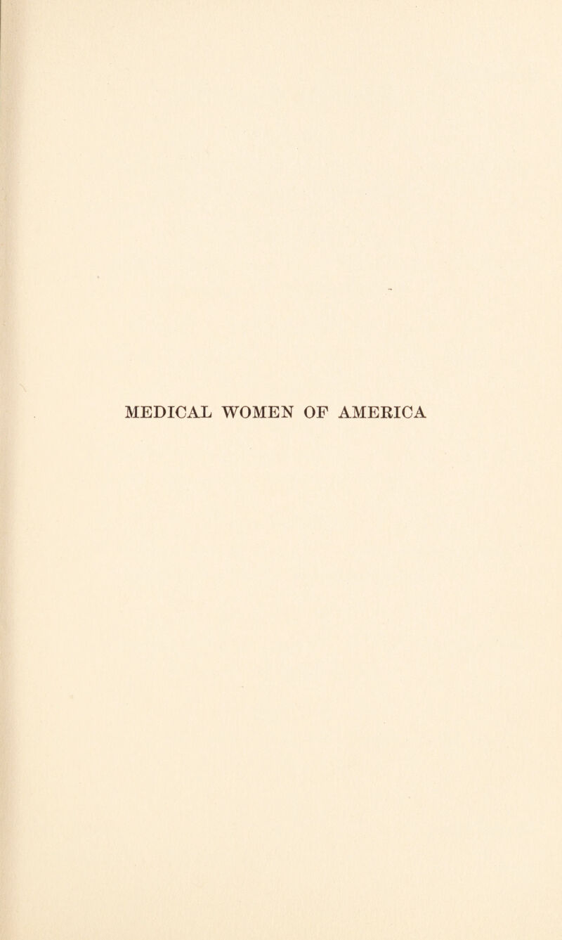 MEDICAL WOMEN OF AMERICA