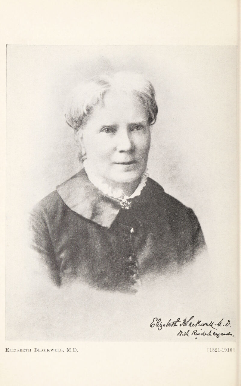 Elizabeth Blackwell, M„D [1821-1910]