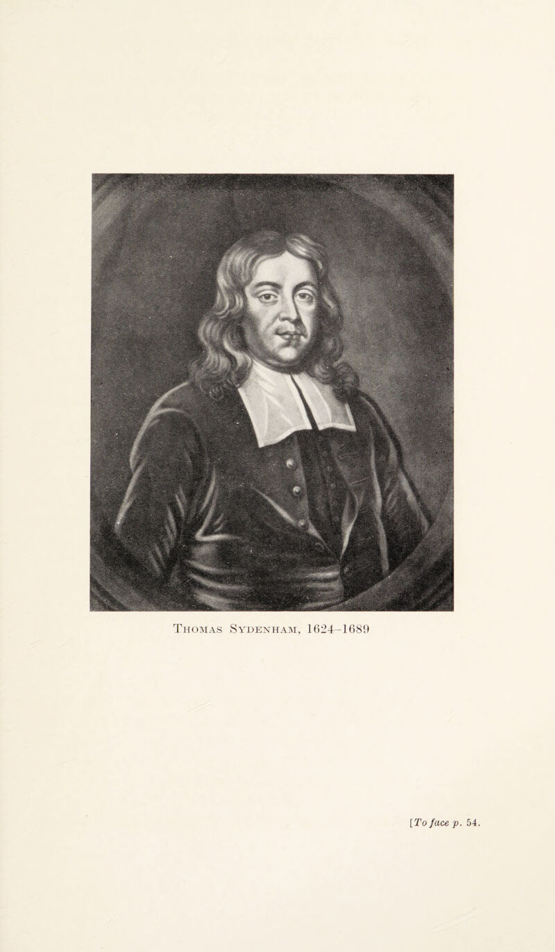 Thomas Sydenham, 1624-1689