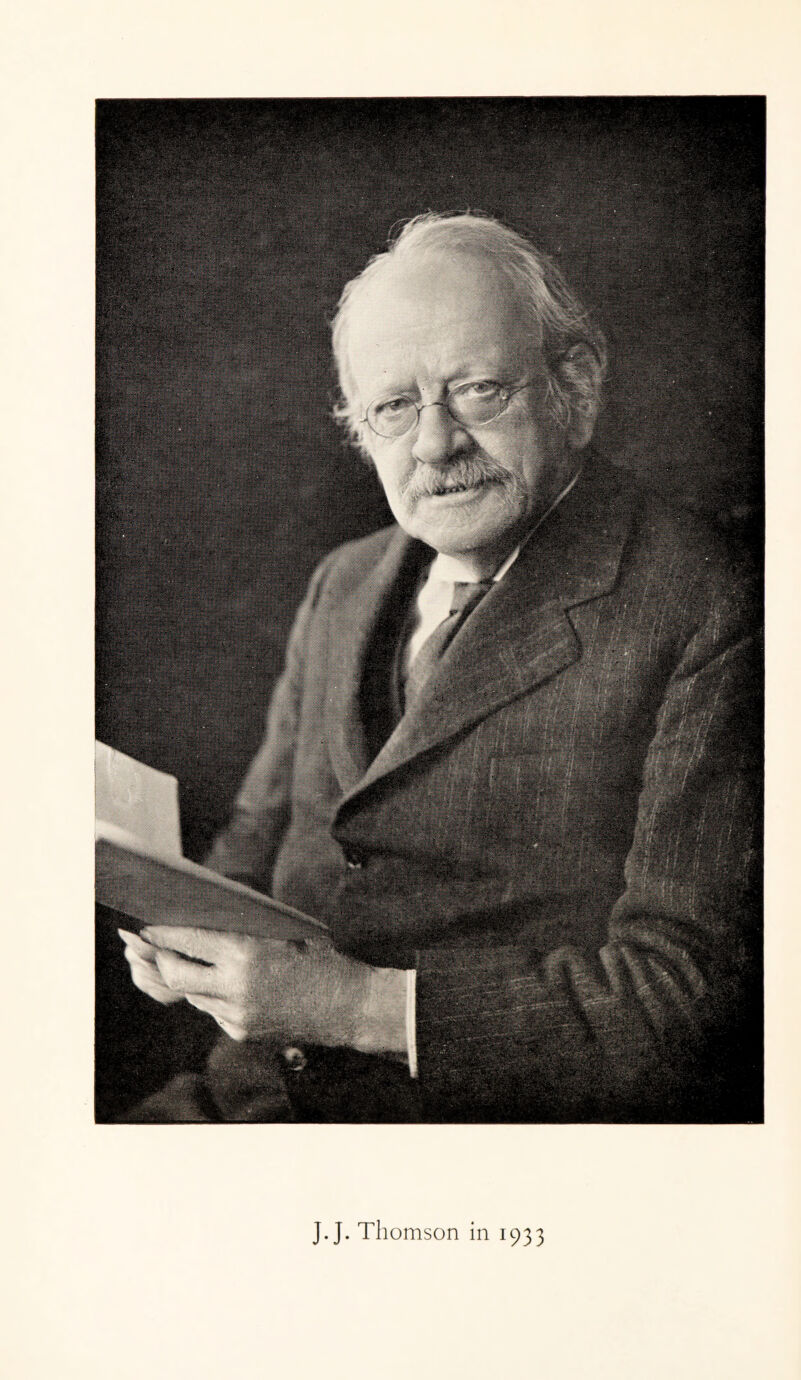 J-J- Thomson in 1933