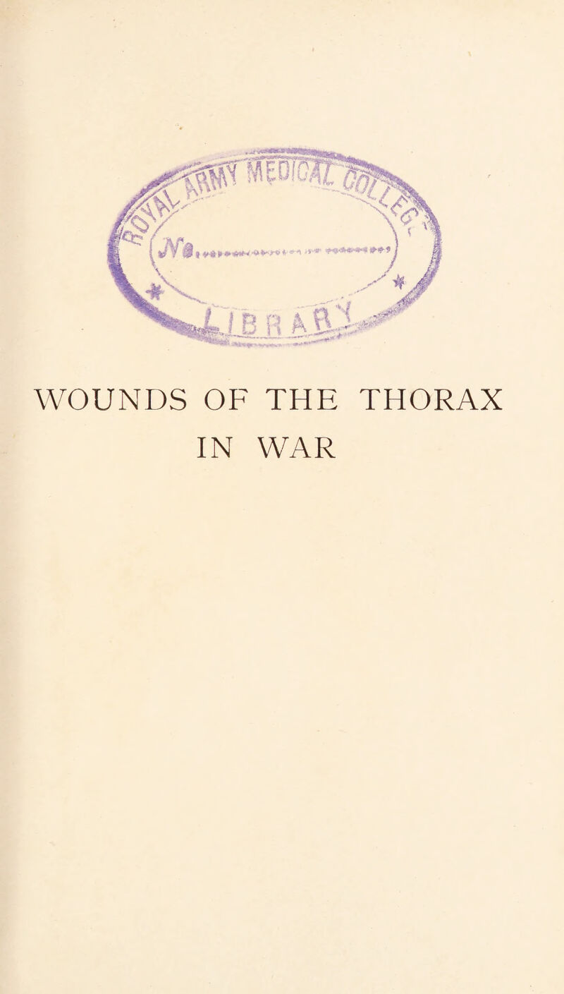 WOUNDS OF THE THORAX IN WAR