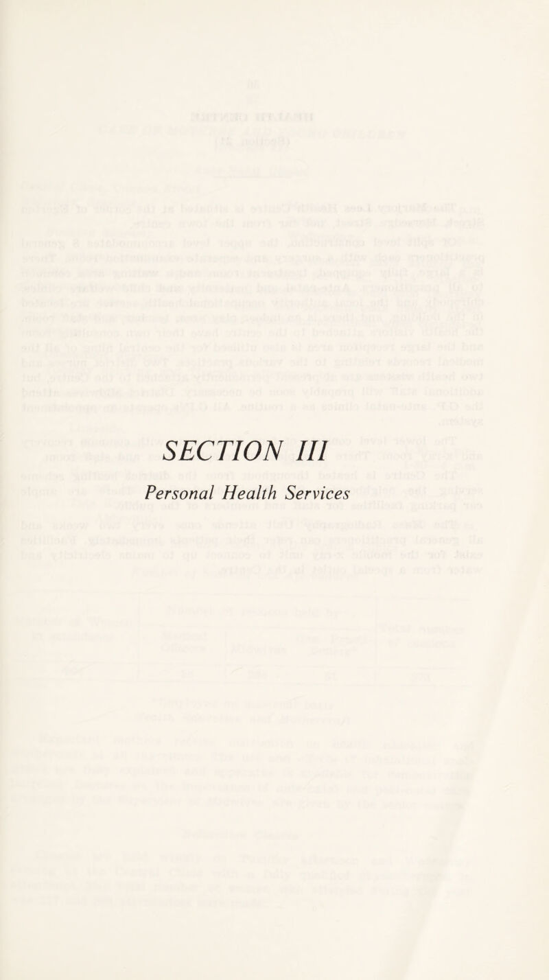 Personal Health Services