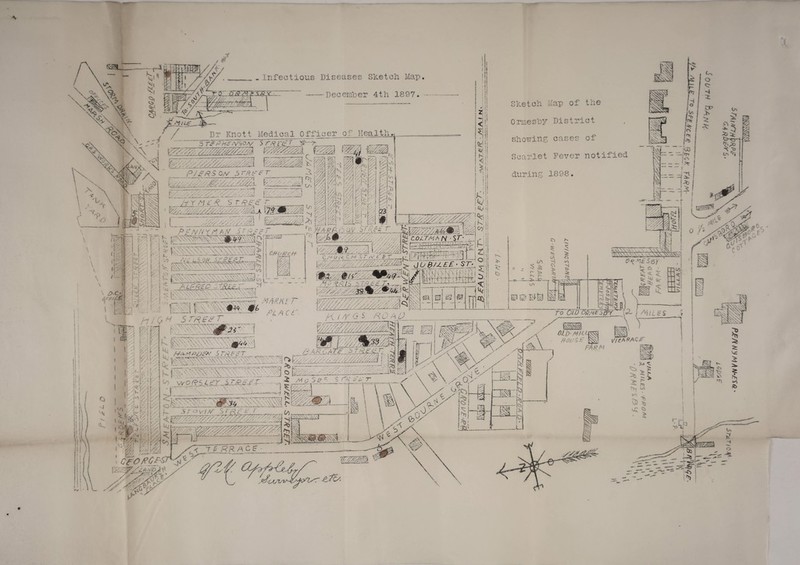 \ \ Sketch Map Infectious Disease December 4th 1897 Sketch Ormesby District Dr Knott Medical Officer of Health tJph&svsoa/ Sr^i't'l____ showin Scarlet Fever N 1898 durin . WAR A/ MAW S & COWAN Sr C.HO&CH fxyX: K (/Y 0 S A\ C OlDAf/U \f! caRAGJ? tsyv FARM XXxXXv ■>X>W///Wv/////////a& ST'&VIM $ r ft L~ i ceo/?Cf-$’ 7 ■ -VO 0* 4 v \ Q1 i J ^>1 m — •*