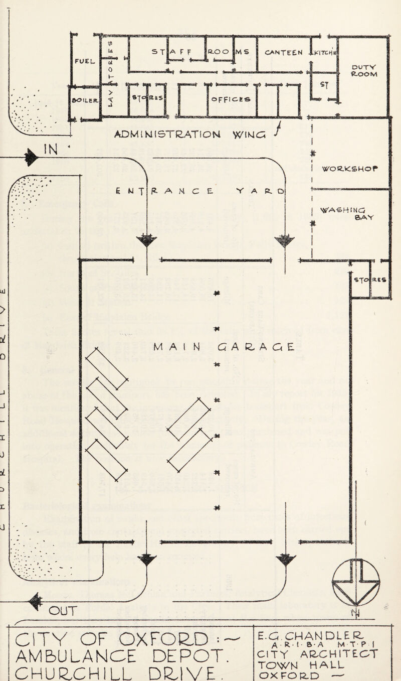 UJ / • * IN , . ^ ^ ♦ ^ * *4 • * 4- ADMlKilSTeATiOM WtMa 6 Ki T ^ H a B V A o >- MAIN GA^^AC^E OUT DUTV ^OOM n^A-SHINO BAY CITY OF OXFOICD •■• AMBULANCE DEPOT CHUITCHILL DITIVE, E.G CHANDLER. A R-1 ■ B-A M T- P I CITY AE-CHITEOT TOWN HALL OXFOE.D —