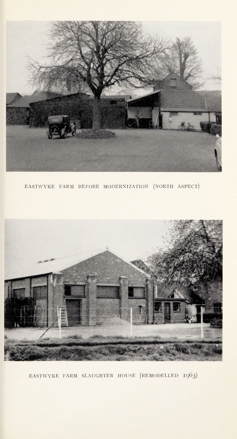 EASTWYKE FARM BEFORE MODERNIZATION (NORTH ASPECT) EASTWYKE FARM SLAUGHTER HOUSE (REMODELLED 1963)