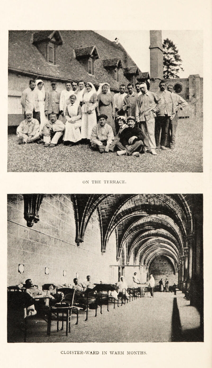 ON THE TERRACE. $sM& CLOISTER-WARD IN WARM MONTHS.