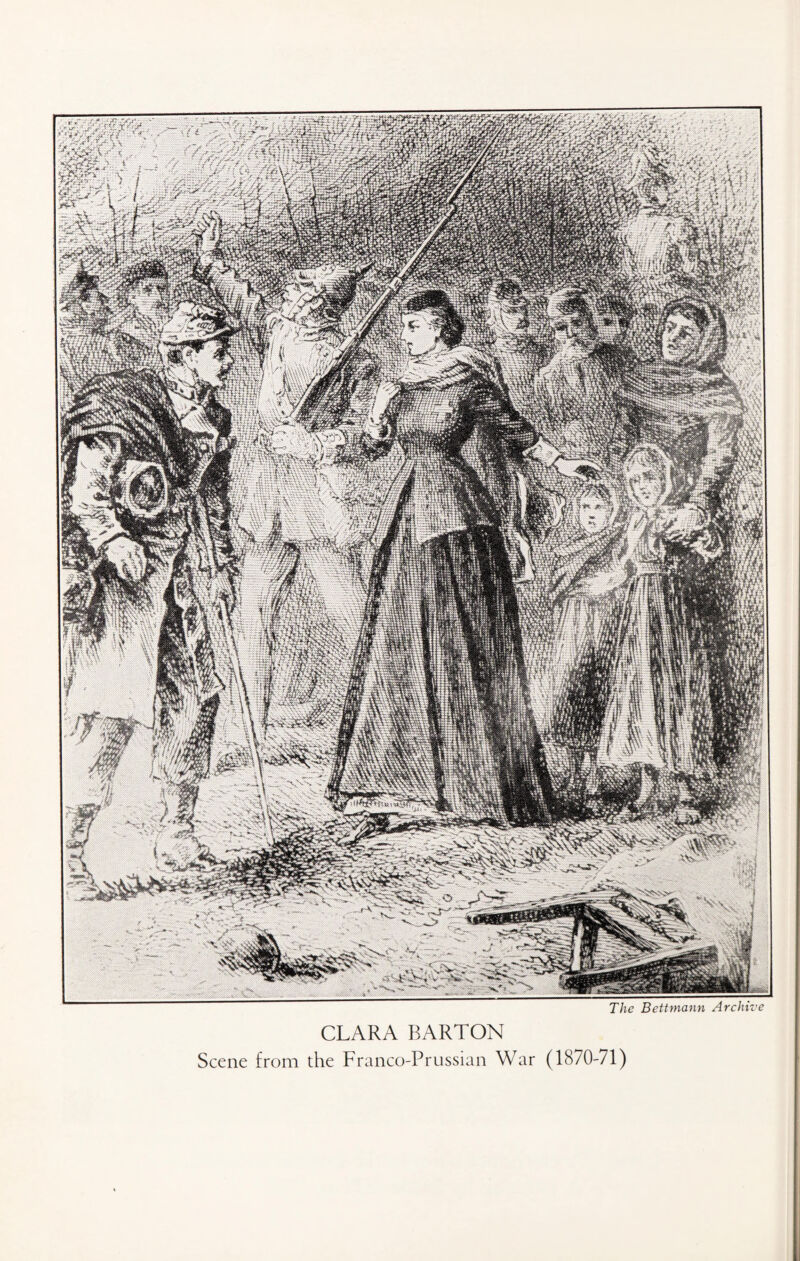 CLARA BARTON Scene from the Franco-Prussian War (1870-71)