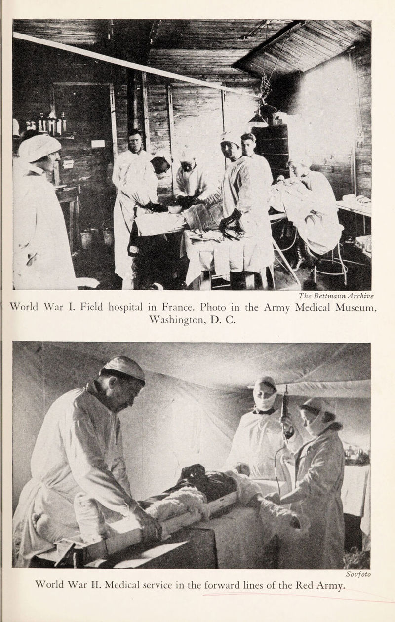 World War I. Field hospital in France. Photo in Washington, D. C. the Army Medical Museum, Sovfoto