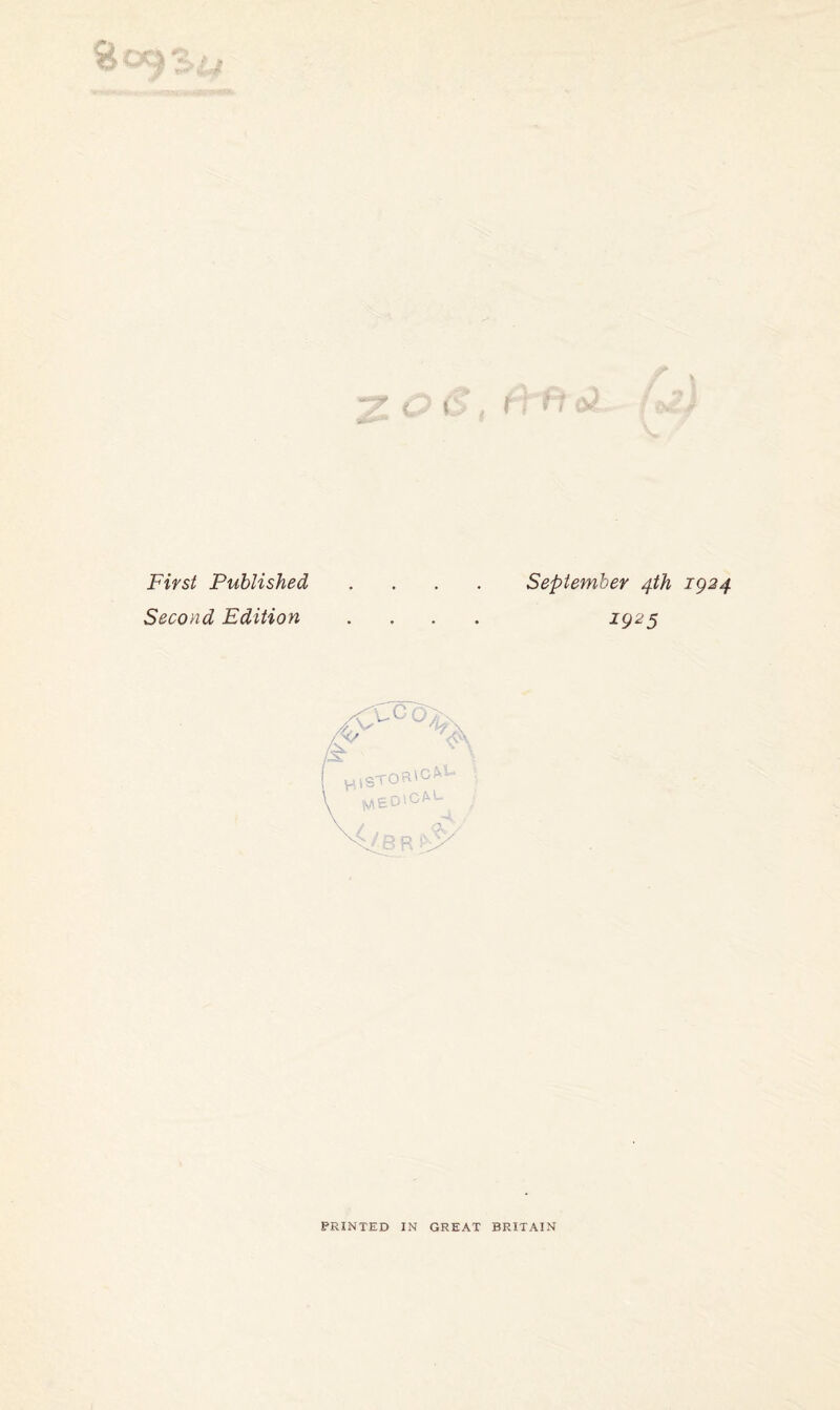 11 t t ol First Published Second Edition September 4th 1924 19*5 PRINTED IN GREAT BRITAIN