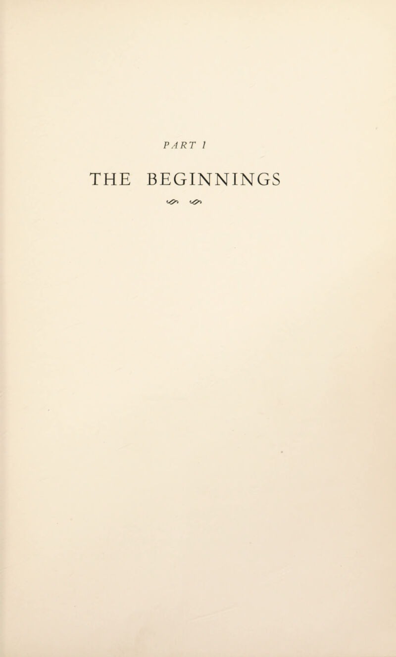 THE BEGINNINGS