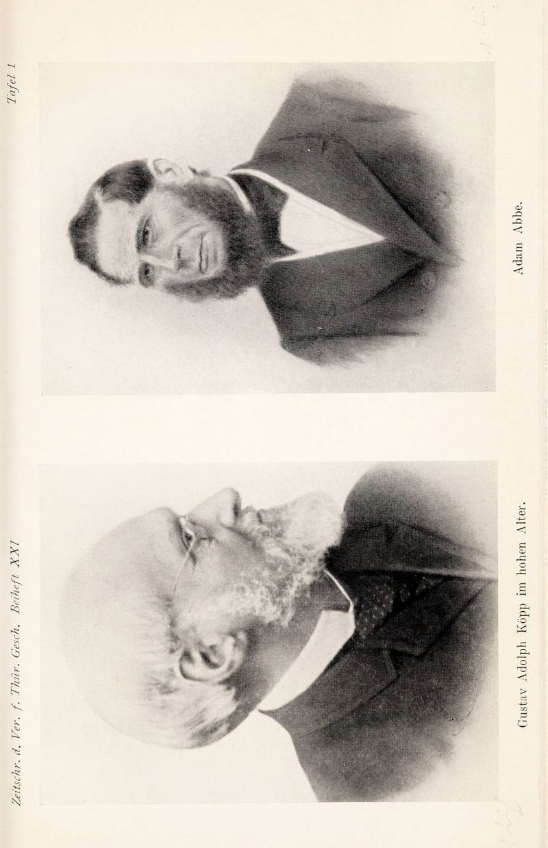 Zeitschr. d. Ver. f. Thiir. Gesch. Beiheft XXI Tafel 1 Gustav Adolph Kopp im hohen Alter.