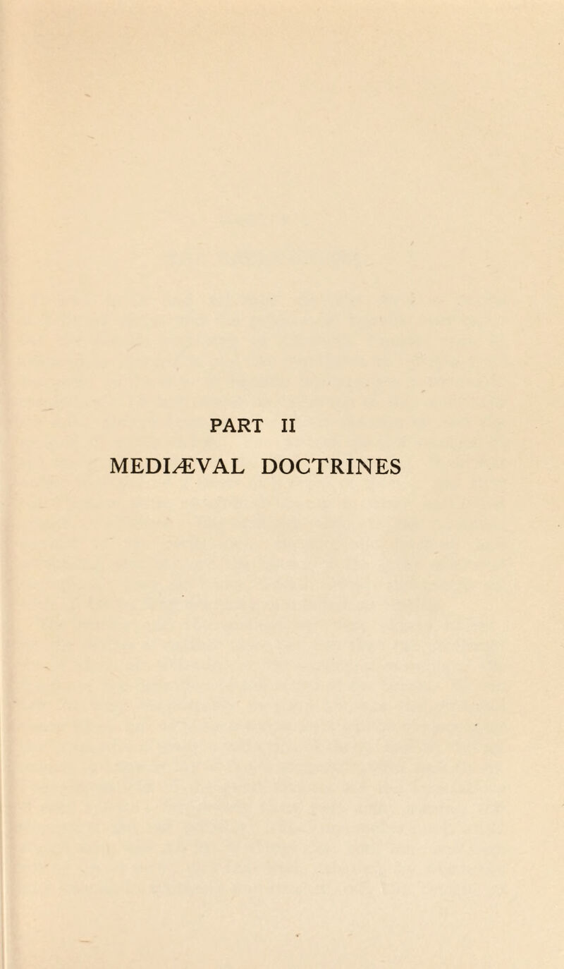 PART II MEDI/EVAL DOCTRINES