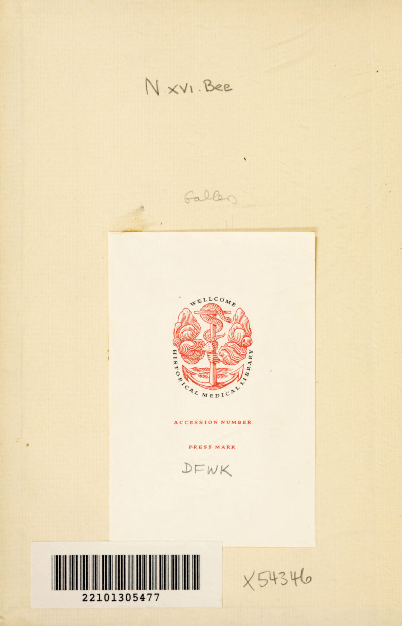 >CV\ -£>«e- I) rA ACCESSION NUMBER PRESS MARK 22101305477