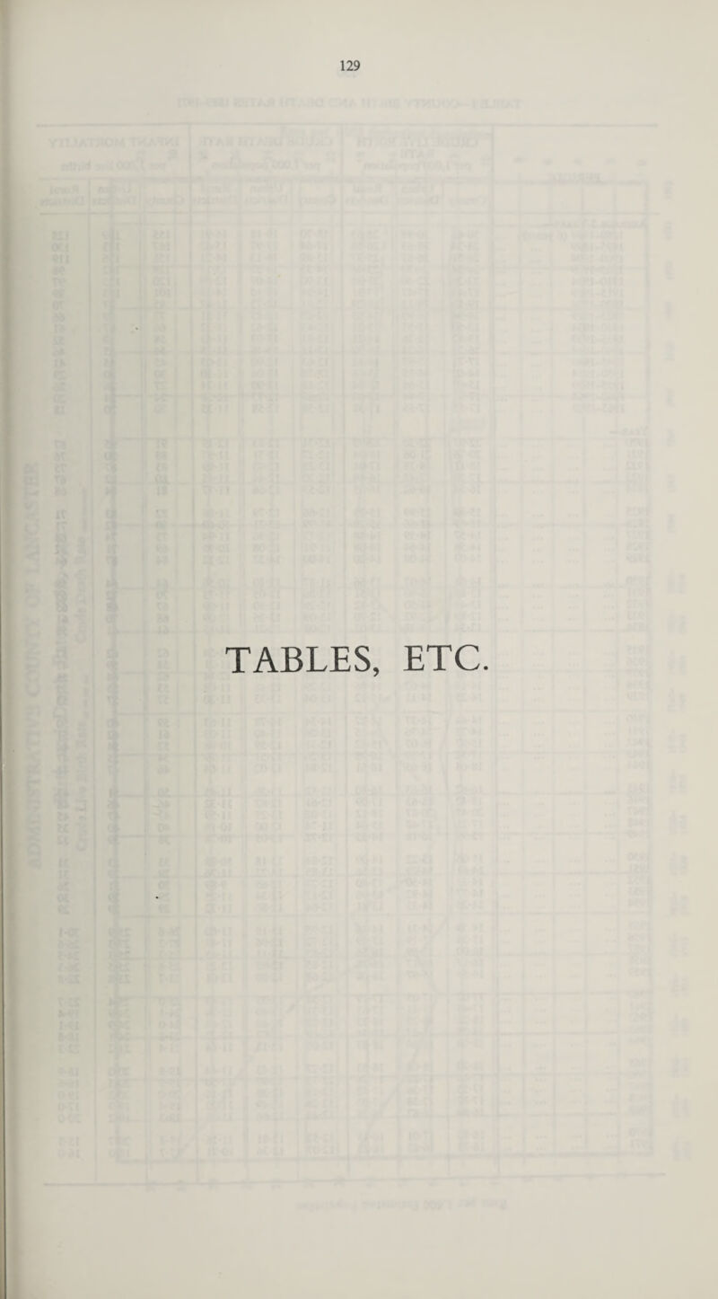 TABLES, ETC.