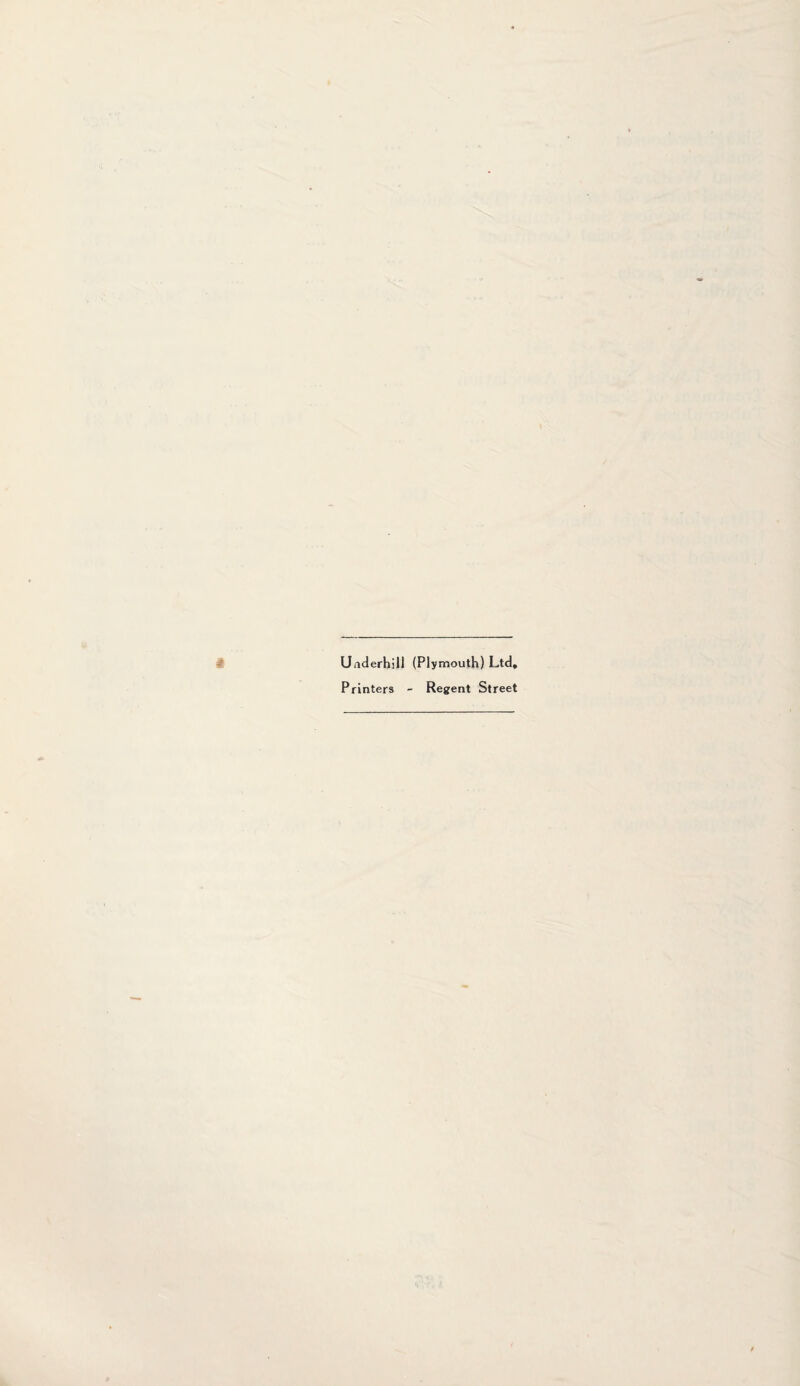 Underhill (Plymouth) Ltd. Printers - Regent Street