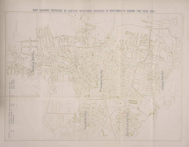 i MAP SHOWIKC INCIDENCE OF CERTAIN INFECTIOUS DISEASES IN PORTSMOUTH DURINC THE YEAR isk