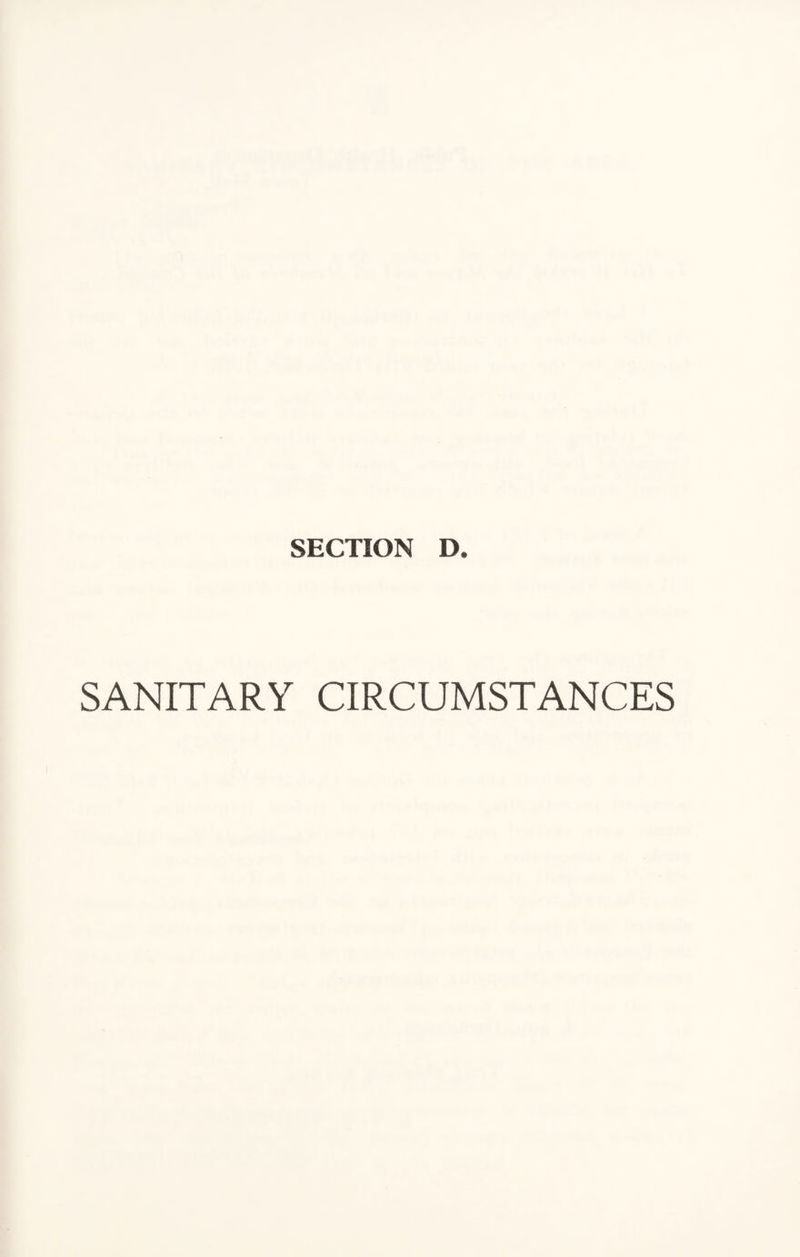 SANITARY CIRCUMSTANCES