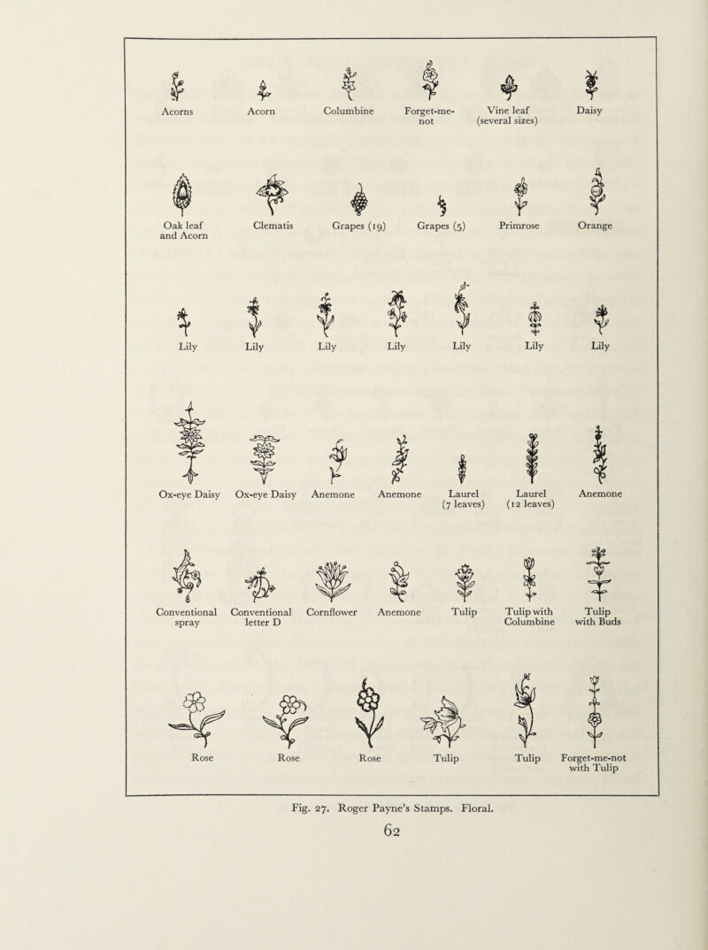Fig. 27. Roger Payne’s Stamps. Floral.