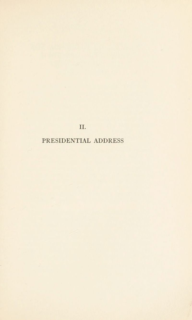 PRESIDENTIAL ADDRESS