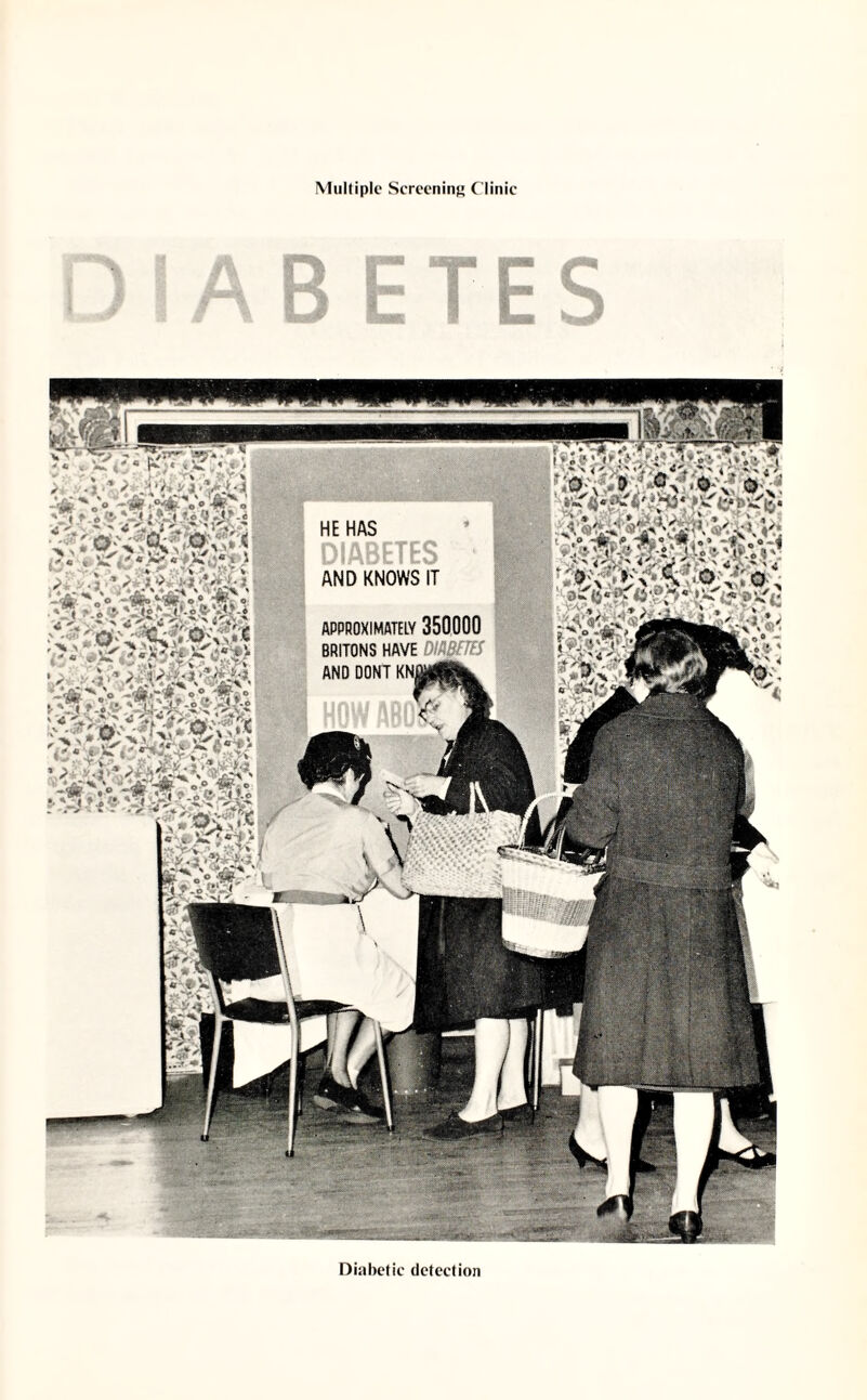 Multiple Screening Clinic '0-. .!) .0 ‘ o HE HAS AND KNOWS IT APPROXIMATELY 350000 BRITONS HAVE AND DONT ITIjQiirjfc Diabetic detection