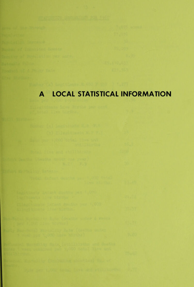 A LOCAL STATISTICAL INFORMATION