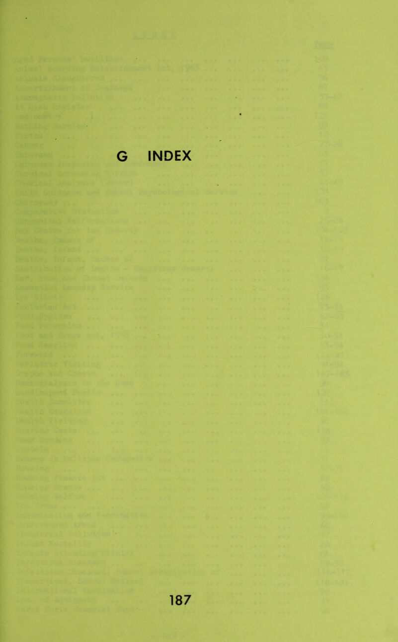 G INDEX