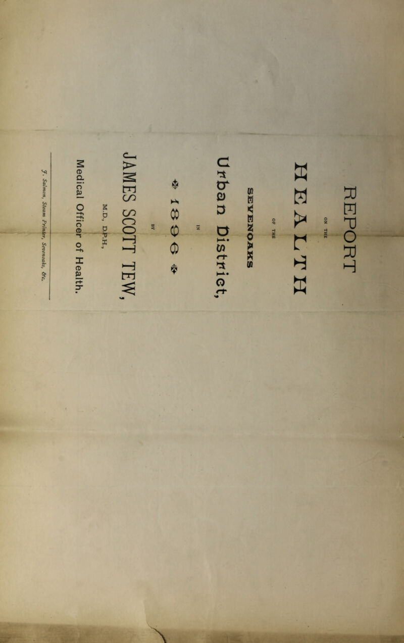 Salmon, Steam Printer, Sevenoaks, REPORT